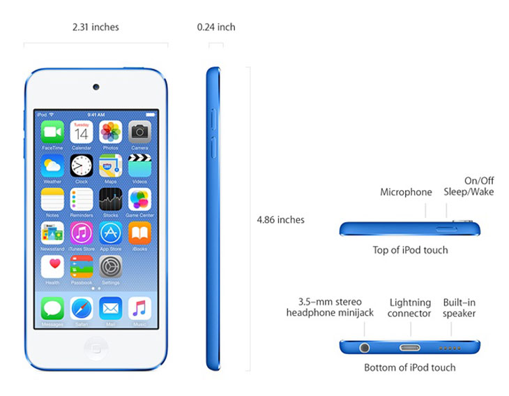 What upgrades does the sixth-generation iPod touch offer?
